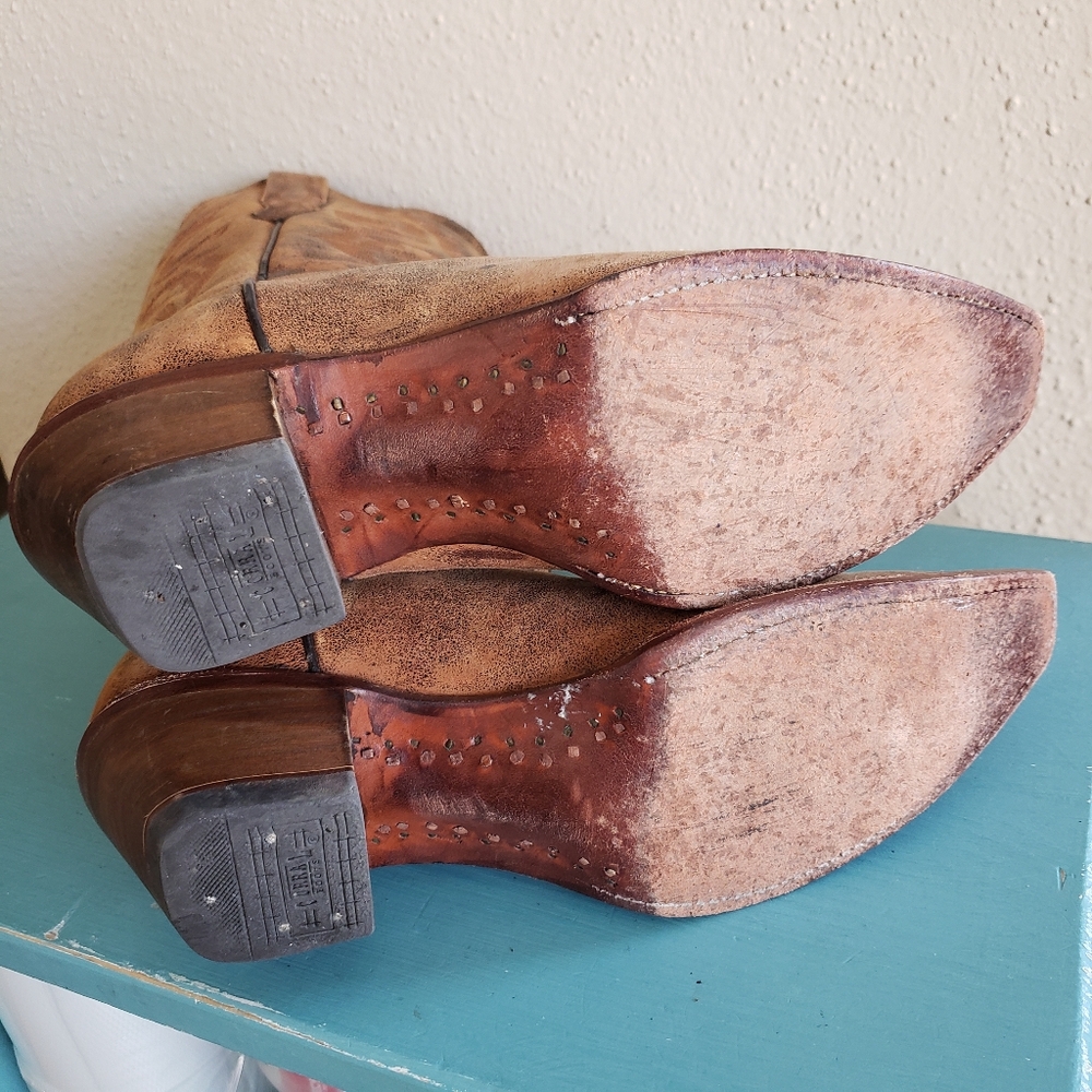 Corral 8.5 Distressed Naham Brown Cowgirl Boots - Picture 15 of 16